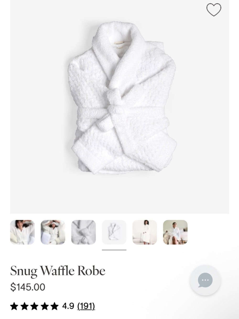 Snug Waffle Robe - White